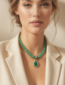 Chrysoprase Pear Shaped Pendant View 2