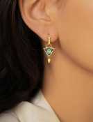Mixed Metal Nissa Drops with Mint Tsavorites View 2