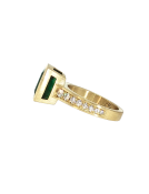 Tara Ring with Green Tourmaline and Diamonds View 1