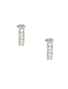 Platinum Pave Diamond Hoops View 1