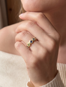 Blues and Greens Multi-Stone Rhea Eternity Band View 2