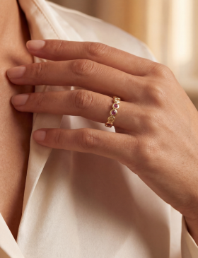 Sunset Multi-Stone Rhea Eternity Band