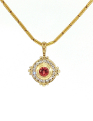 Sun Pendant with Andesine and Diamonds View 1