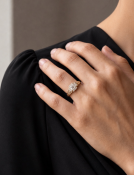 Ivy Ring with Emerald Cut Diamond View 2