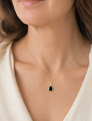 Deep Blue Sapphire Polka Dot Pendant View 2