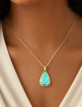 Turquoise Falcon Pendant