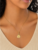 Gold Bee Amulet with Tsavorite Garnet View 2