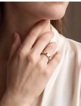 Artemis Band with Blue Sapphires