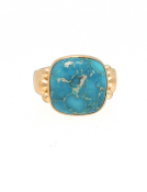 Kingman Turquoise Signet Ring View 1