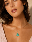 Turquoise Pendant with Cartouche Setting View 2