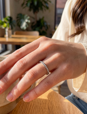 Salt and Pepper Eternity Band