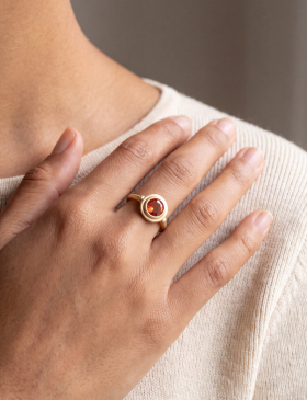 Orange Sapphire Bes Ring