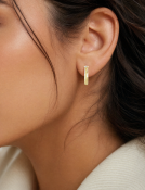 Oval Hoops with Diamonds View 2