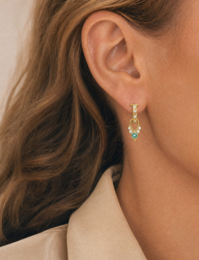 Emerald and Diamond Riviera Drops