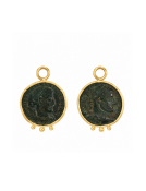 Ancient Bronze Coin Drops View 1