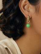 Chrysoprase Bead Drop View 2