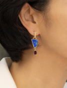 Boulder Opal Drops with Pink Tourmaline View 2