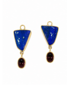 Boulder Opal Drops with Pink Tourmaline View 1