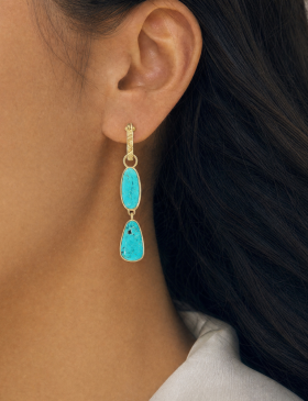 Two Tiered Turquoise Drops