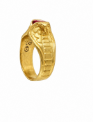 Kaa Cobra Ring with Orange Sapphire View 1