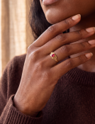 Kaa Cobra Ring with Orange Sapphire View 2