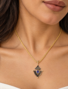 Siren Anchor Pendant with Tanzanite View 2