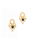 Woven Heart Drops with Indicolite Tourmaline View 1