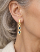 Double Blue Sapphire Drops View 2