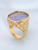 The Last Wave Boulder Opal Ring View 1