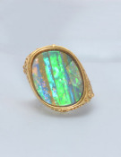 The Last Wave Boulder Opal Ring View 2