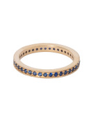 Yellow Gold Sapphire Eternity Band View 1