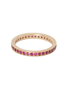 Yellow Gold Ruby Eternity Band View 1