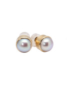 Pale Mauvy Pearl Studs View 1