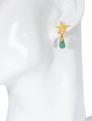 Emerald Starfish Earrings View 1