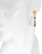 Emerald Dangle Earrings View 1