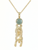 Aquamarine Run Bun Pendant View 1