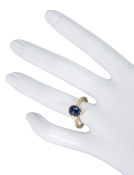 Round Blue Sapphire Be Mine Ring View 1