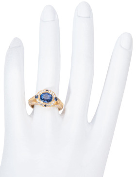Blue Sapphire Elizabeth Ring
