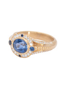 Blue Sapphire Elizabeth Ring View 1