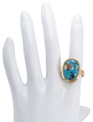 Pyrited Persian Turquoise Ring View 1