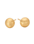 Brushed Gold Button Studs View 1