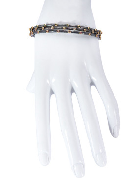 Mixed Metal White Sapphire Bracelet