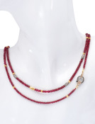 Red Spinel Long Beaded Necklace View 1