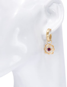Color Change Garnet and Diamond Circe Drops View 2