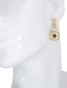 Green Tourmaline and Diamond Circe Drops View 2