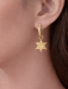 Diamond Star of David Drops View 2