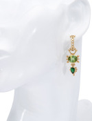 Green Peridot and Tsavorite Garnet Geneva Drops View 2