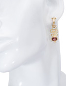Soft Pink Tourmaline and Diamond Drops View 2