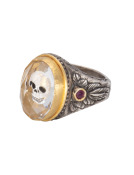 Winged Skull Ring View 1