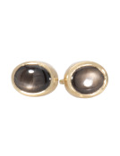 Black Star Sapphire Studs View 1